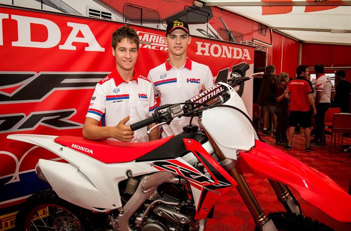 Paulin, Bobryshev, Gajser and Zaragoza unveil 2016 Honda CRFs at MXGP of Italy