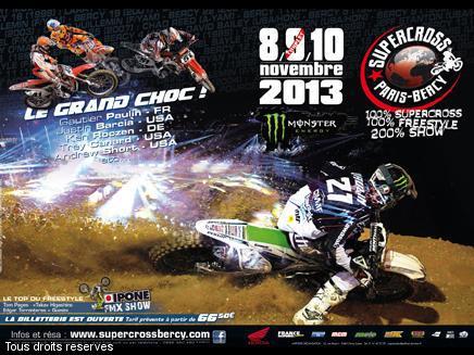 Affiche du Supercross de Paris Bercy 2013